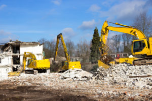 demolition work site