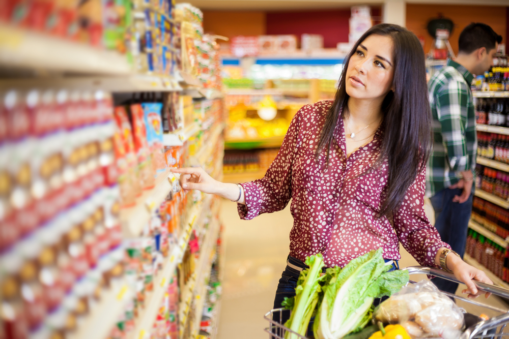 Woman in grocery store