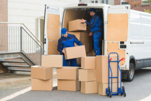 Moving van boxes